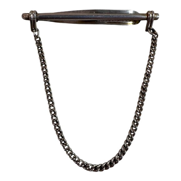 Vintage Balfour 1/20 12K Gold Filled GF Tie Bar Clip Chain Dad Fathers Day Gift - Picture 2 of 6